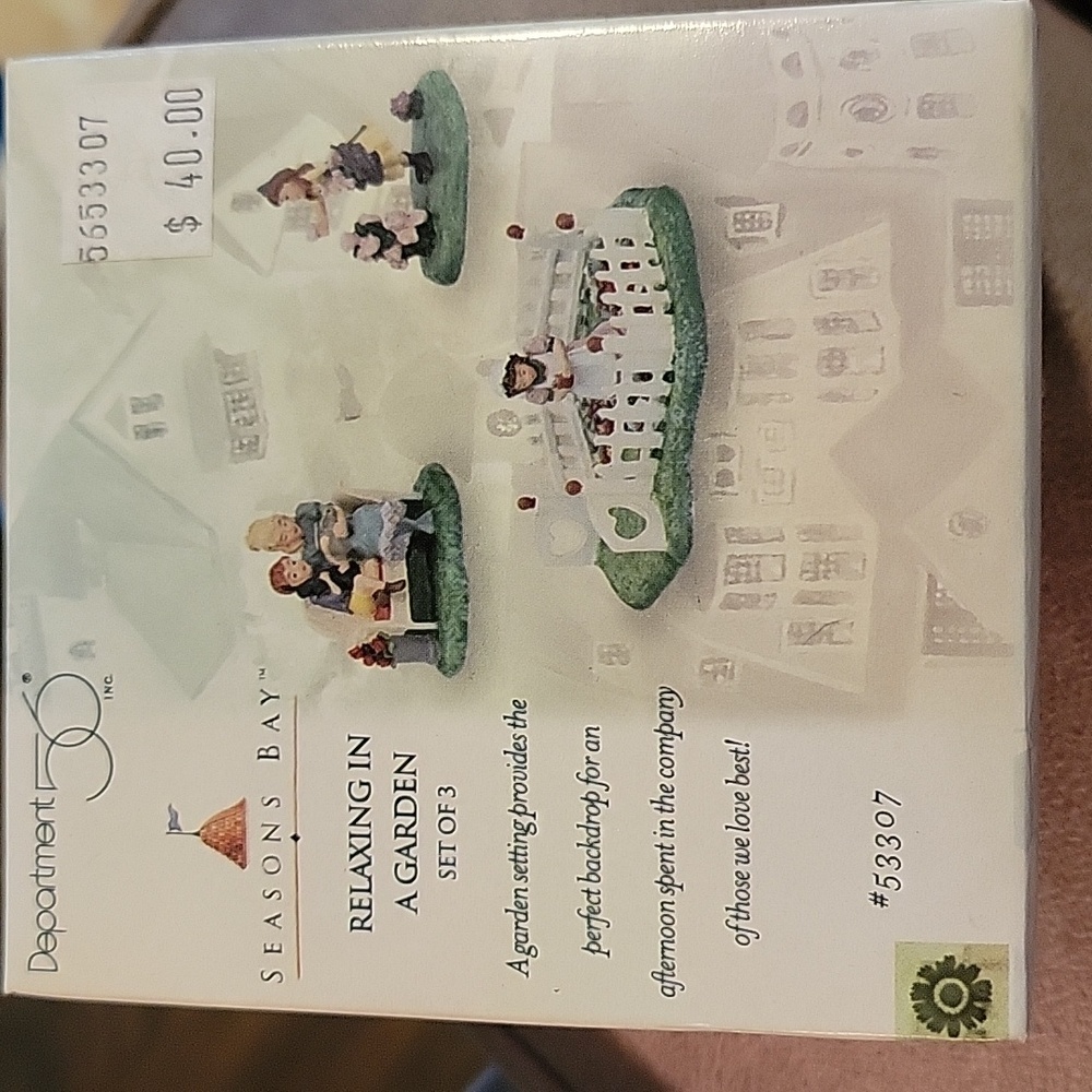 NIB Department 56 "Relaxing in a Garden" Seasons Bay Series